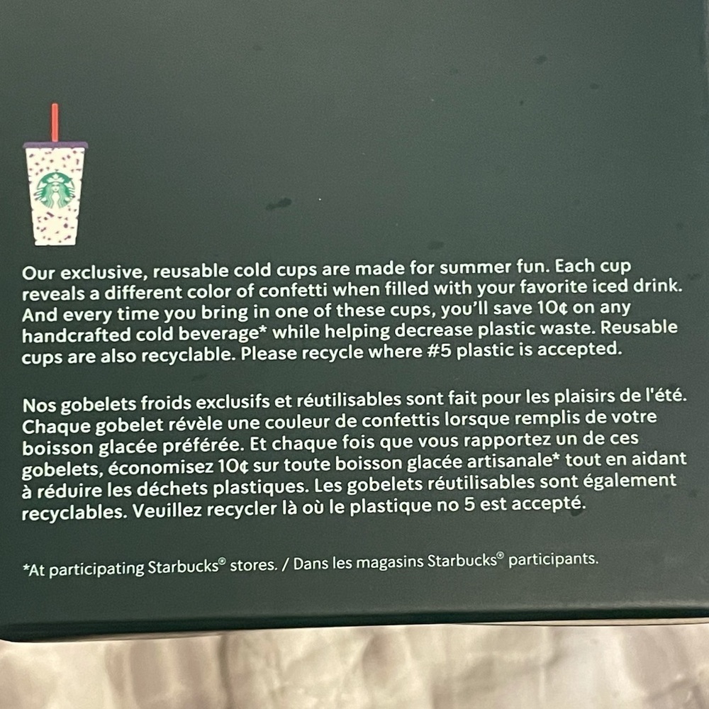 Starbucks Color Changing Confetti cold cups All 5 - Picture 4 of 8